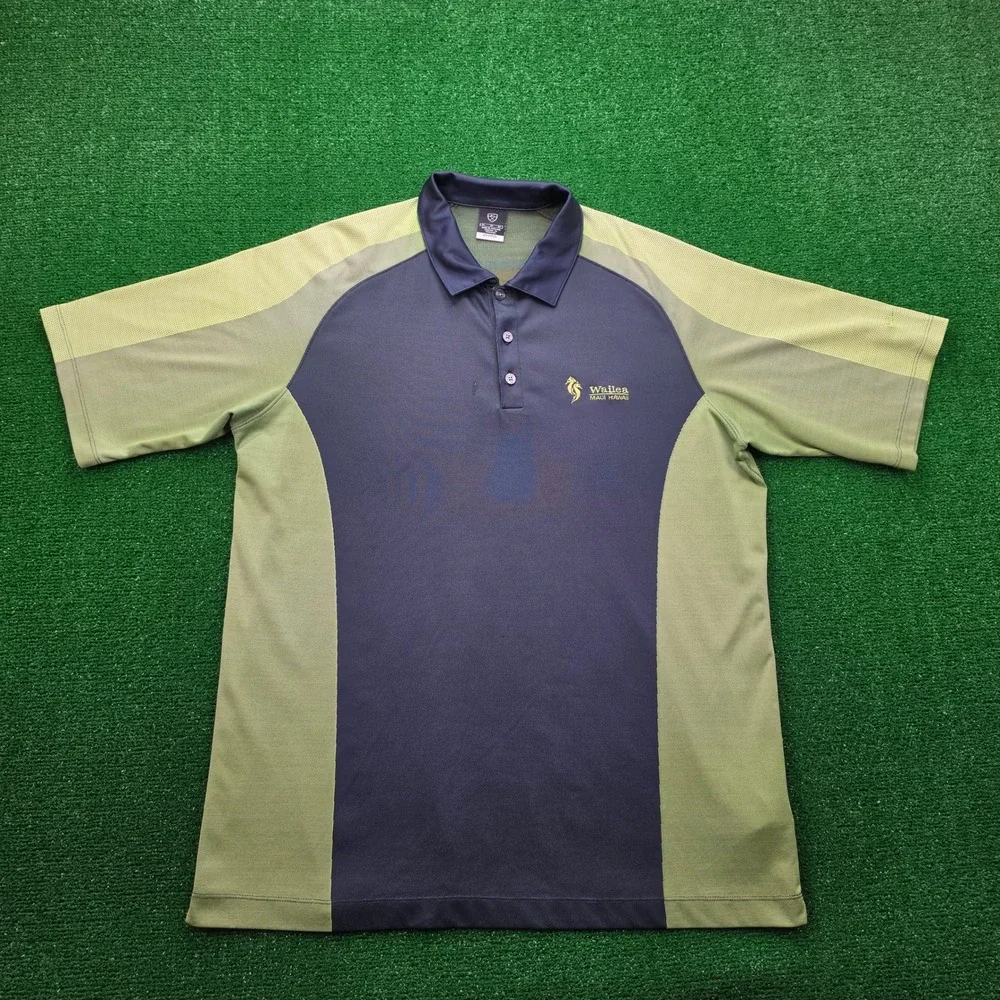 Nike Golf Polo Shirt Mens XL Y2K Wailea Maui Hawaii Golf Club Seahorse Logo‎